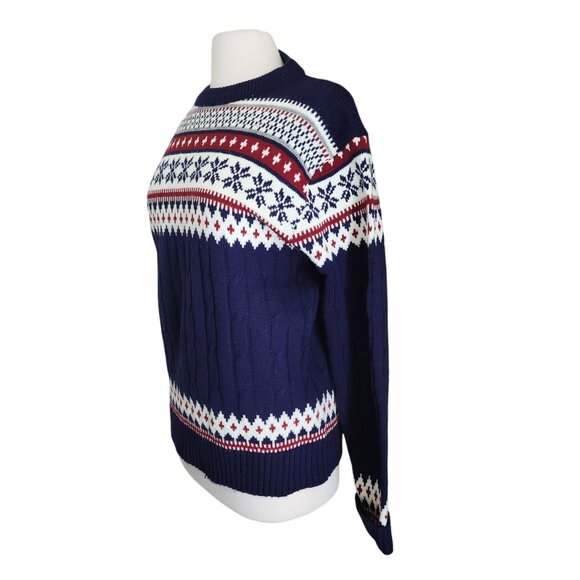VTG‎ Christopher Rand Men's XL Acrylic Knit Ski Sweater Fairy Isle Birds Eye - Picture 4 of 16